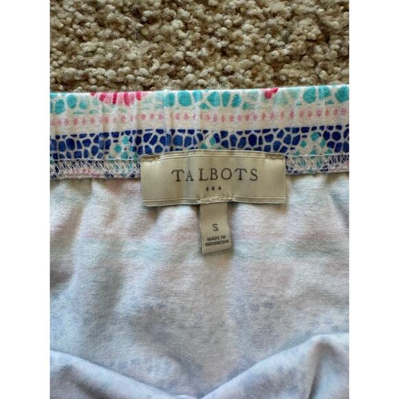 TALBOTS cotton stretchy skirt, size Small; Sea Shell Multicolor Print - Picture 6 of 6